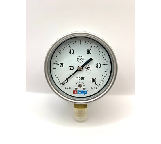 Манометр МЕТЕР ДМ 30-100-1-G Р=0..100 мбар G1/2 кл.1,5 8230 1