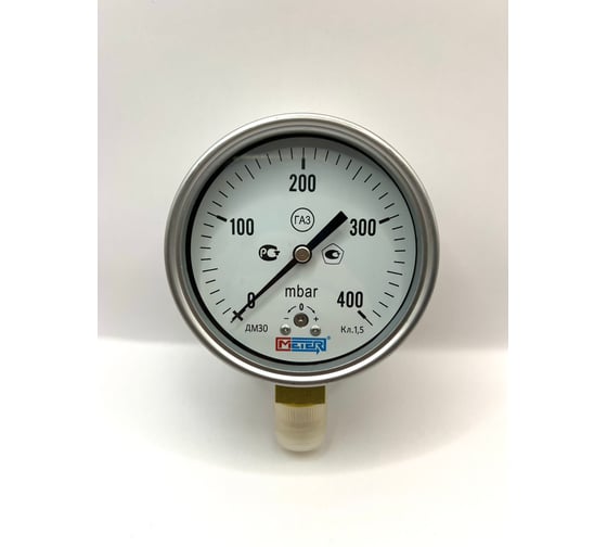 Манометр МЕТЕР ДМ 30-100-1-G Р=0..400 мбар G1/2 кл.1,5 8231 1