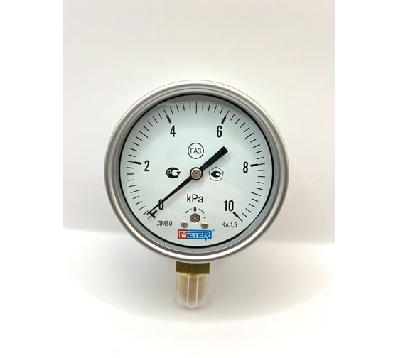 Манометр МЕТЕР ДМ 30-100-1-M Р=0..10 kPa M20x1,5 кл.1,5 8241 1