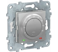 Термостат теплого пола Systeme Electric Unica New Алюминий 10А, выносной термодатчик NU550330