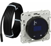 Термостат теплого пола с сенсорным дисплеем Systeme Electric Odace черный SE S52R509