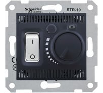 Регулятор теплого пола Systeme Electric Sedna Графит 10А с датчиком SE SDN6000370