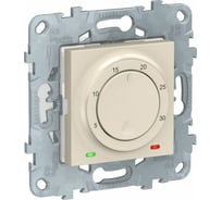Электронный термостат Systeme Electric Unica New бежевый, 8А, встроенный термодатчик NU550144