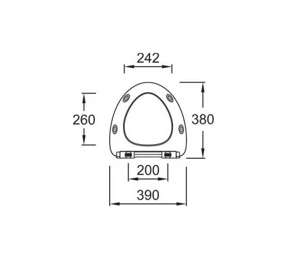 Компакт сиденье дюропласт, белый Jacob Delafon E22124-00 00000079159