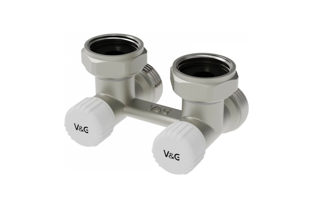 Узел нижнего подключения радиатора VALOGIN угловой, вентильный, 3/4\"x3 ...