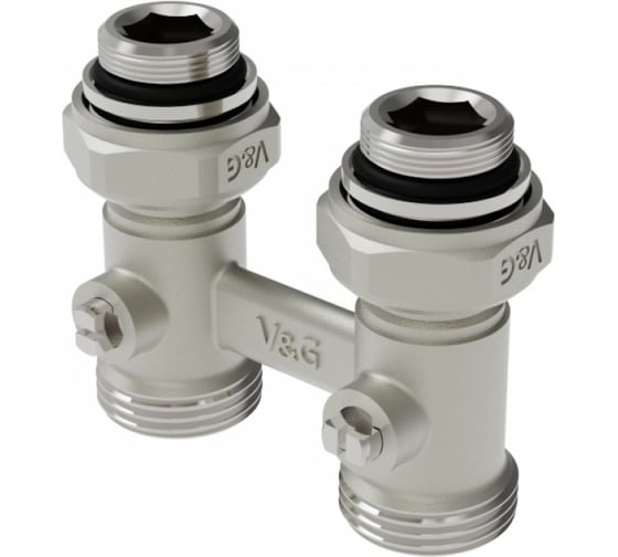 Узел для нижнего подключения радиатора VALOGIN 1/2"х 3/4", евроконус VG-605101