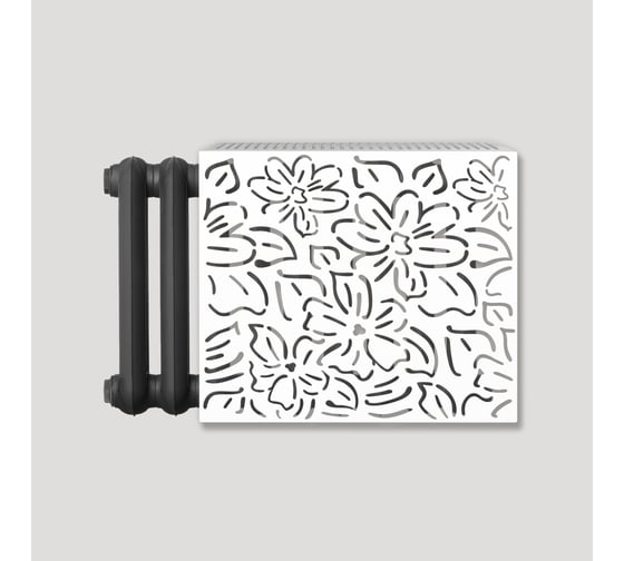 Экран на чугунный радиатор ООО СКП 110 см, 11 секций, белый ЭРЧ-036Б 1