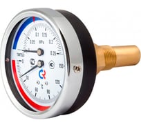 Термоманометр РОСМА ТМТБ-31Т.2 осевой (0-1.6МПа/до 120С) G1/2 2.5, ДК80мм, длина клапана 64мм D070-01365