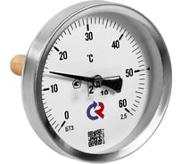 Термометр РОСМА БТ-31.211 осевой (0-60C) 2.5, L=64мм, с латунной гильзой, биметаллический D070-02092