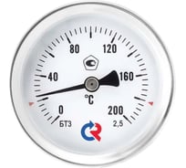 Термометр РОСМА БТ-31.211 осевой (-40-60C) 2.5, L=100мм, с латунной гильзой, биметаллический D070-02185