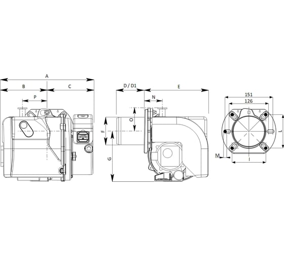 Горелка газовая одноступенчатая MAX GAS 105 P Ecoflam 3123936