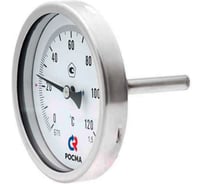 Термометр РОСМА БТ-51.220 осевой (-30-50C) 1.5, L=64, коррозионностойкий, биметаллический D070-02823