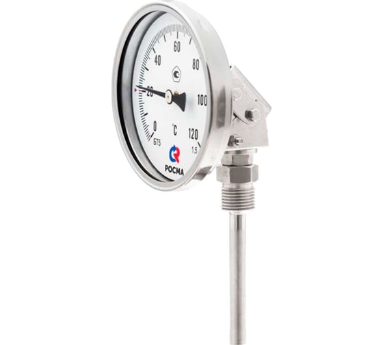 Термометр РОСМА БТ-54.220 универсальное присоединение (0-120C) 1.5, L=64, коррозионностойкий, биметалл. D070-02679 1