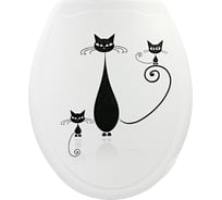 Пластиковая крышка для унитаза Bath Plus КОШКИ фотопринт KDU168