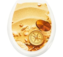 Пластиковая крышка для унитаза Bath Plus КОМПАС фотопринт KDU125