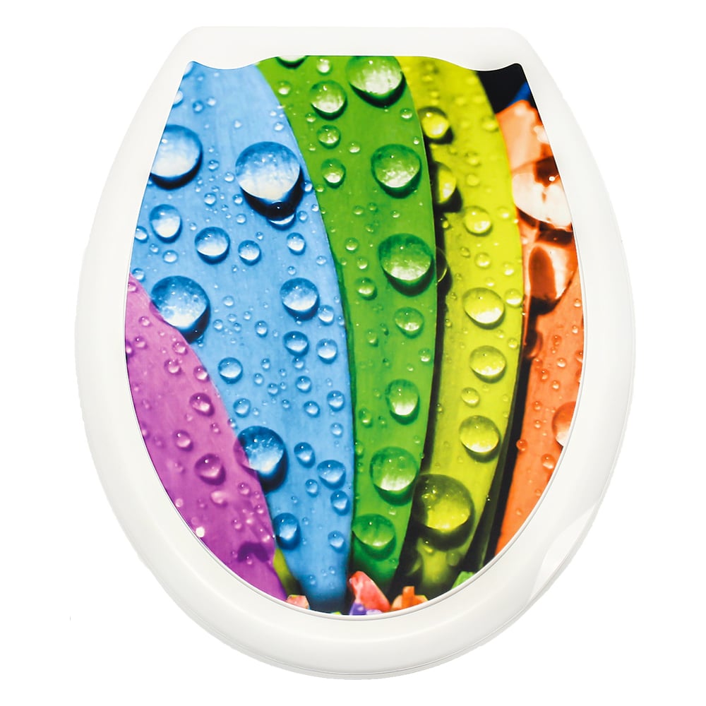 Пластиковая крышка для унитаза Bath Plus ЛЕПЕСТКИ фотопринт KDU133 ...