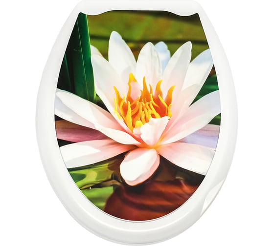 Пластиковая крышка для унитаза Bath Plus ЛОТОС фотопринт KDU126