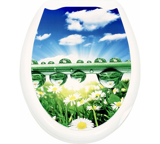 Пластиковая крышка для унитаза Bath Plus УТРЕННЯЯ РОСА фотопринт KDU149