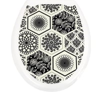 Пластиковая крышка для унитаза Bath Plus Пэчворк фотопринт KDU162