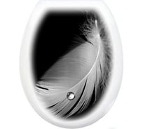 Пластиковая крышка для унитаза Bath Plus ПЕРО фотопринт KDU214