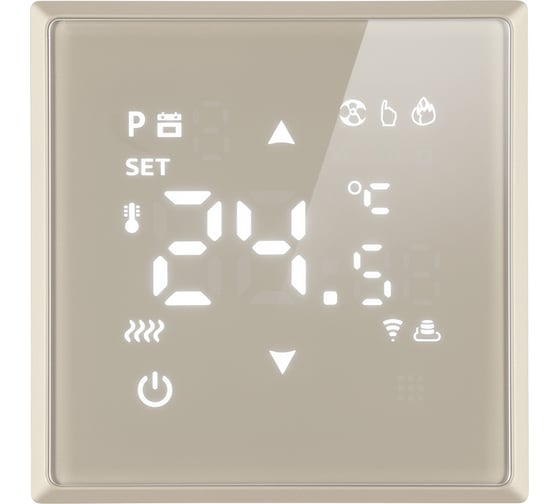 Терморегулятор STEKKER Wi-Fi (механизм), 250В, 3500Вт, серия Эмили, RSW00-5119-08, кашемир, soft touch, 50427 1