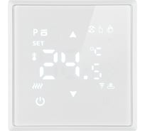 Терморегулятор STEKKER Wi-Fi (механизм), 250В, 3500Вт, серия Эмили, RSW00-5119-01, белый фарфор, soft touch, 50376