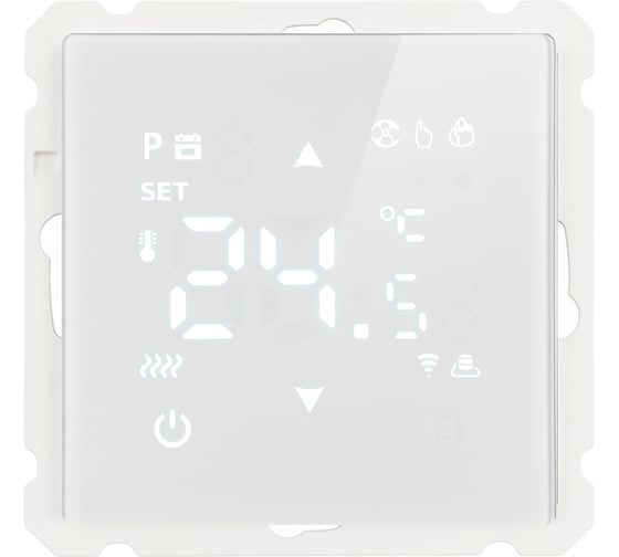 Терморегулятор STEKKER Wi-Fi (механизм), 250В, 3500Вт, серия Катрин, GLS00-7119-01, белый, 50374 1