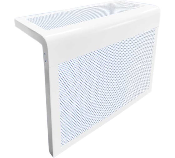 Экран на батарею ООО Вентмаркет 550х300х150 мм, с верхней перфорацией, полукруглый, разборный, цвет белый SRC550300 1