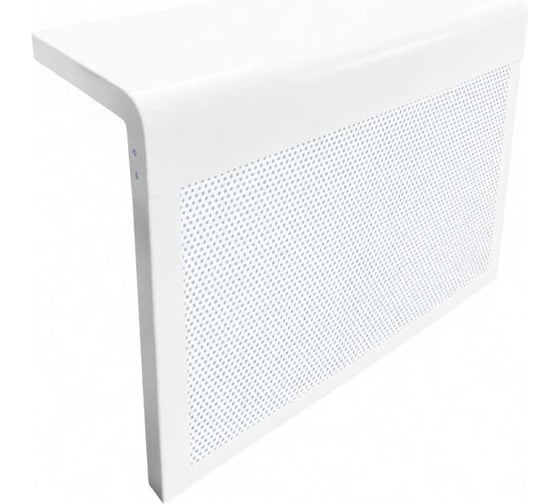 Экран на батарею ООО Вентмаркет 350х600х150 мм, без верхней перфорации, полукруглый, разборный, цвет белый SR350600 1