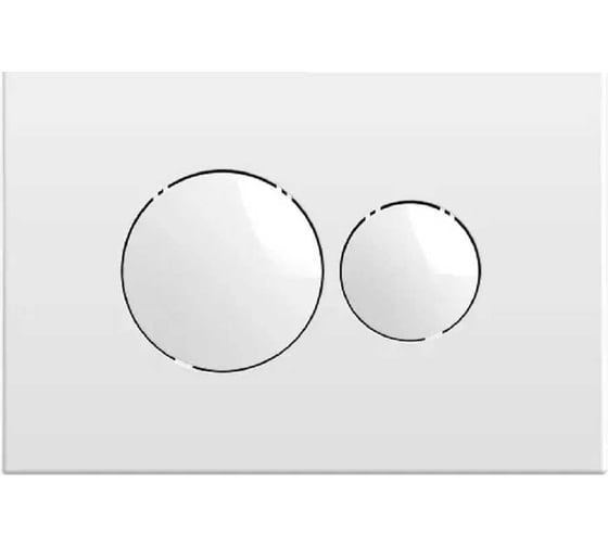 Кнопка для инсталляции Nova круглая, белая, из пвх, изготовлена методом литья 1 шт в коробке 7510 1