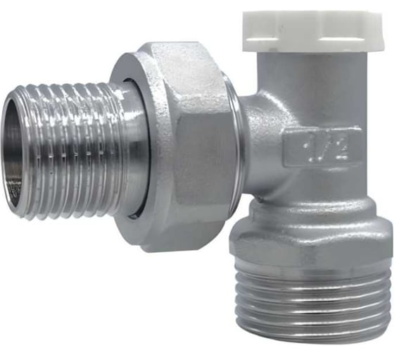 Вентиль настроечный для подключения радиаторов ViEiR угловой, нижний, 1/2 х 3/4 конус VR284M 1