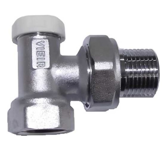 Вентиль настроечный для точной регулировки теплоносителя в радиаторах ViEiR угловой, нижний, 1/2 VR284 1