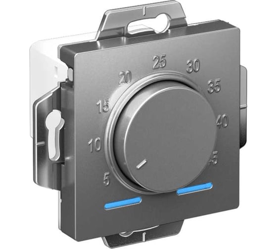 Термостат электронный для теплого пола Systeme Electric с датчиком AtlasDesign, 10 A, механизм, сталь ATN000935 8 шт 13606481041910 1