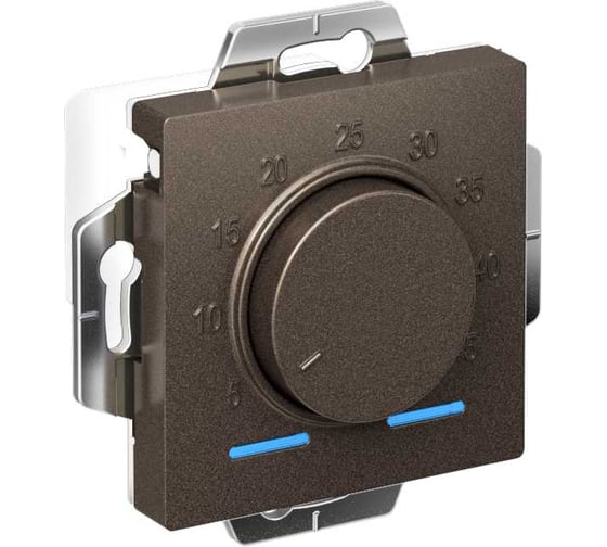 Термостат электронный для теплого пола Systeme Electric с датчиком AtlasDesign, 10 А, механизм, мокко ATN000635 8 шт 13606481041880 1