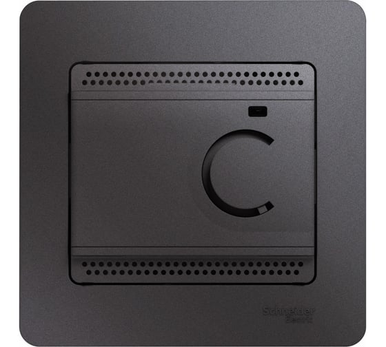 Терморегулятор для теплого пола Systeme Electric (Schneider Electric) с датчиком Glossa,10 A, Графит GSL001338 4 шт 13606481274929 1