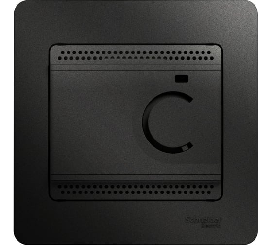 Терморегулятор для теплого пола Systeme Electric (Schneider Electric) с датчиком Glossa ,10A, антрацит GSL000738 4 шт 13606485436521 1