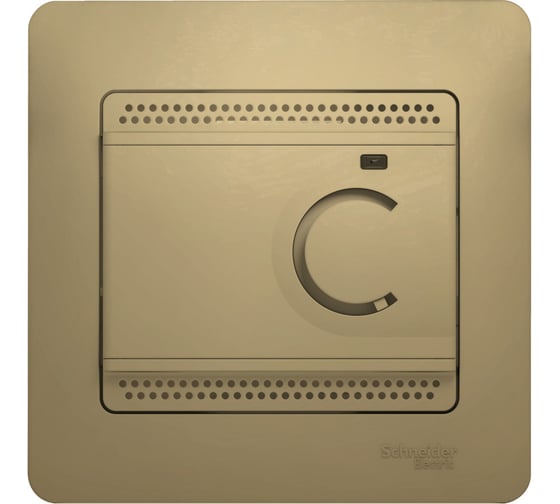 Термостат электронный теплого пола Systeme Electric (Schneider Electric) с датчиком Glossa, 10 А, Титан GSL000438 4 шт 13606480659147 1