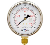 Манометр ЭКО-М Экомера МД93-100мм 0..16МПа М20*1,5 (Гидрозаполненный)
(ТН ВЭД 9026204000) МД93-100-М-16МПа