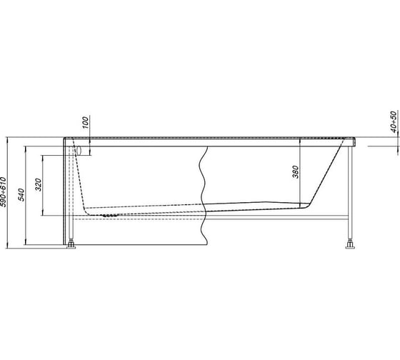 Сварной каркас для ванны Aquanet LIGHT 160х70 00242149