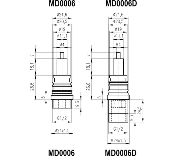Штоковый переключатель RavSlezak MD0006D