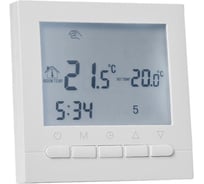 Термостат комнатный электронный ViEiR проводной, программируемый, с внешним датчиком, для электрического и водяного теплого пола VR405