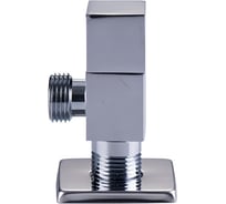 Кран угловой ViEiR с отводом, 1/2 х 1/2, хром, квадратный, запорный, для подключения водопроводных приборов VER38