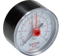 Манометр-индикатор с нижним радиальным подключением Valtec; 50мм; 0-4 бар; 1/4 VT.TM50.DF.02