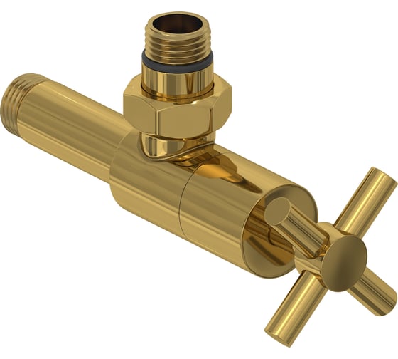 Вентиль угловой Сунержа (крест) G 1/2 НР х G 1/2 НР Золото 03-1408-1212 1
