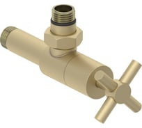Вентиль угловой Сунержа (крест) G 1/2 НР х G 1/2 НР Матовая шампань 022-1408-1212