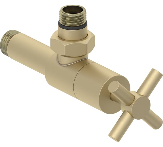 Вентиль угловой Сунержа (крест) G 1/2 НР х G 1/2 НР Матовая шампань 022-1408-1212 1