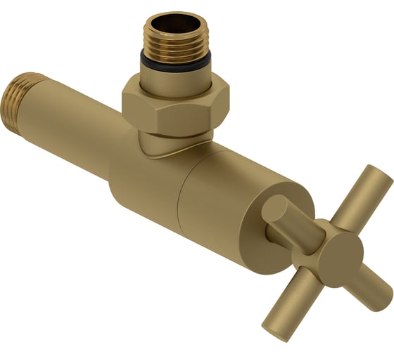 Вентиль угловой Сунержа (крест) G 1/2 НР х G 1/2 НР Матовое золото 032-1408-1212 1