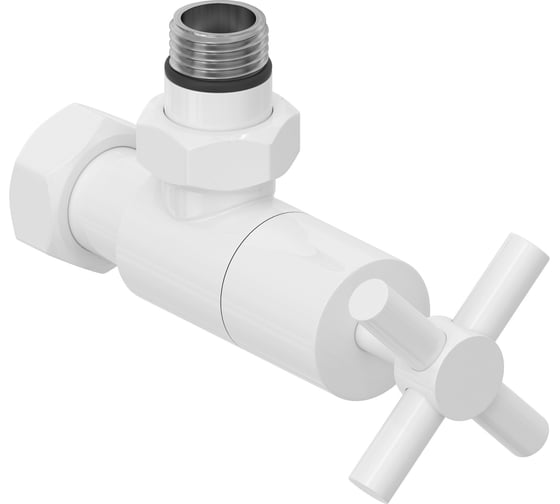 Вентиль угловой Сунержа (крест) G 1/2 НР х G 3/4 НГ Белый 12-1408-1234 1