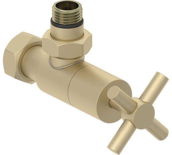 Вентиль угловой Сунержа (крест) G 1/2 НР х G 3/4 НГ Матовая шампань 022-1408-1234 1