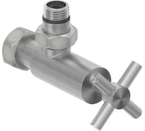 Вентиль угловой Сунержа (крест) G 1/2 НР х G 3/4 НГ Сатин 071-1408-1234